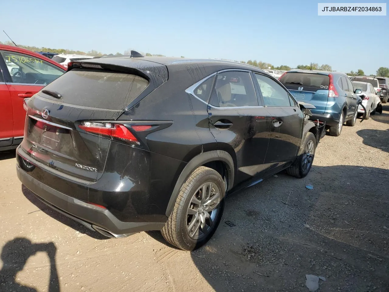 2015 Lexus Nx 200T VIN: JTJBARBZ4F2034863 Lot: 75031524