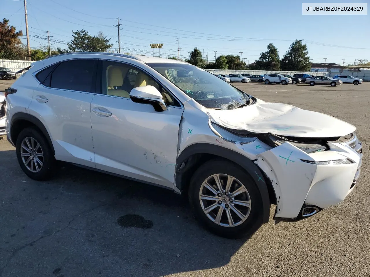 2015 Lexus Nx 200T VIN: JTJBARBZ0F2024329 Lot: 75095654