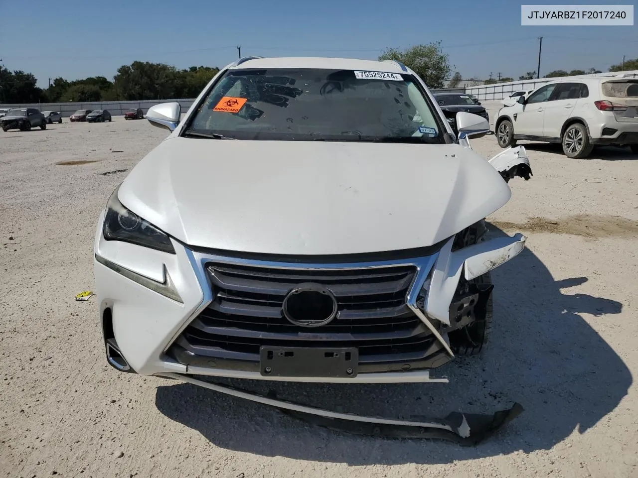 2015 Lexus Nx 200T VIN: JTJYARBZ1F2017240 Lot: 75525244