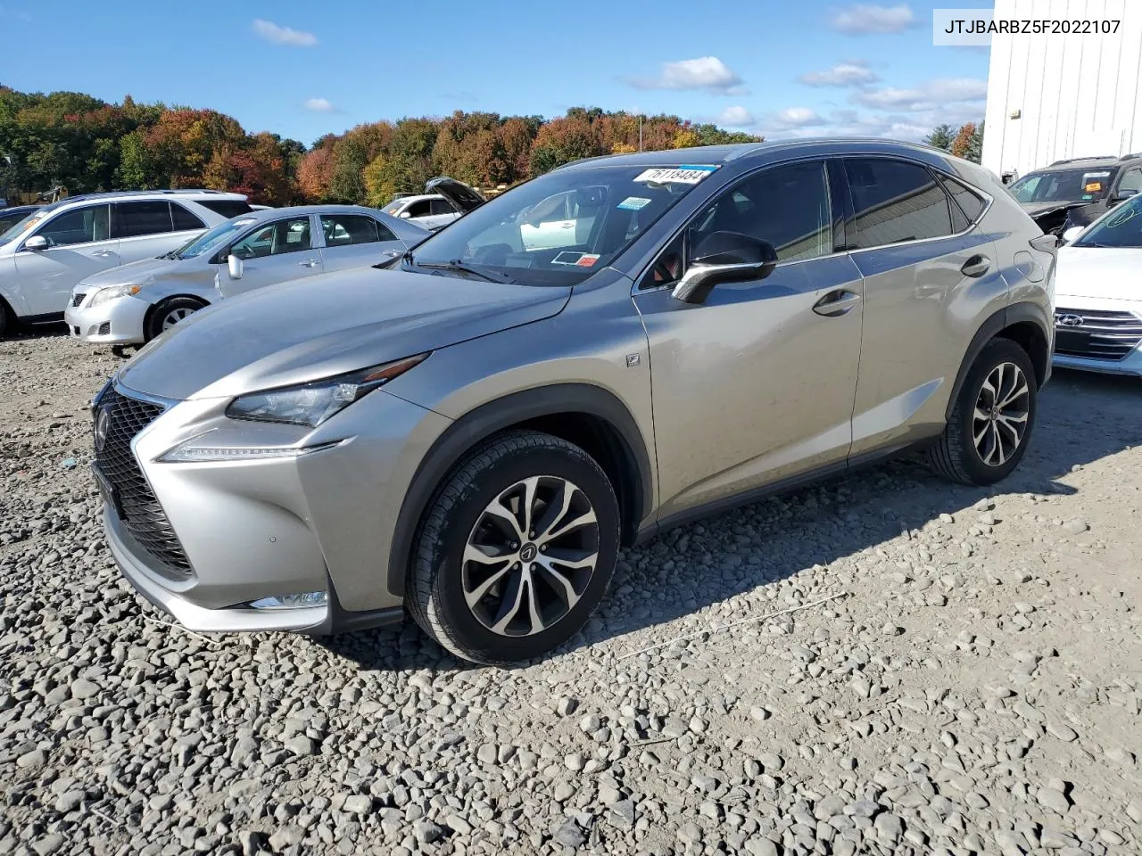 2015 Lexus Nx 200T VIN: JTJBARBZ5F2022107 Lot: 76118484