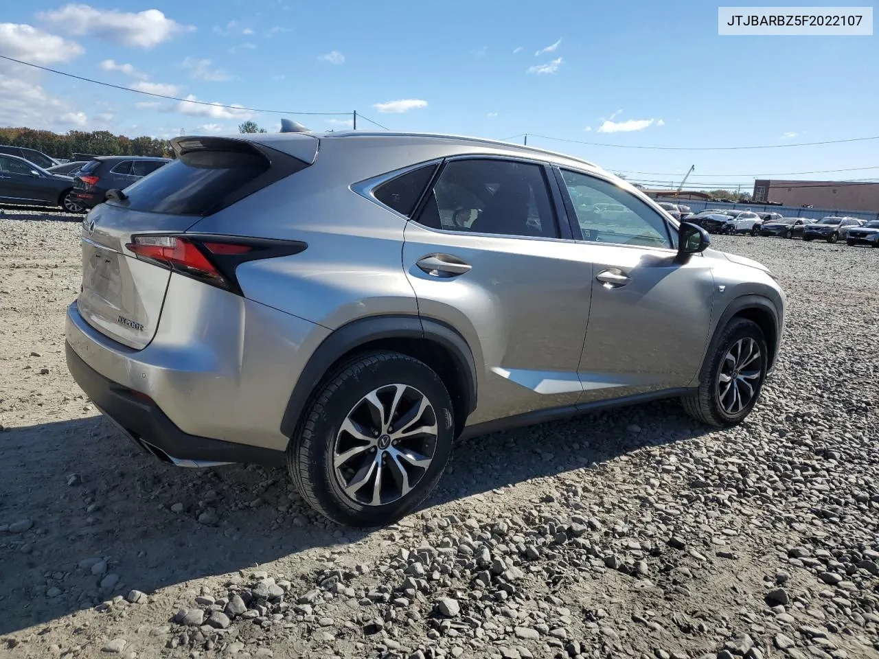 2015 Lexus Nx 200T VIN: JTJBARBZ5F2022107 Lot: 76118484