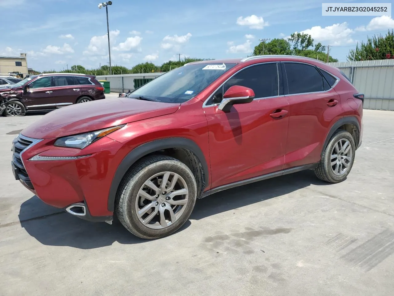 2016 Lexus Nx 200T Base VIN: JTJYARBZ3G2045252 Lot: 60747844