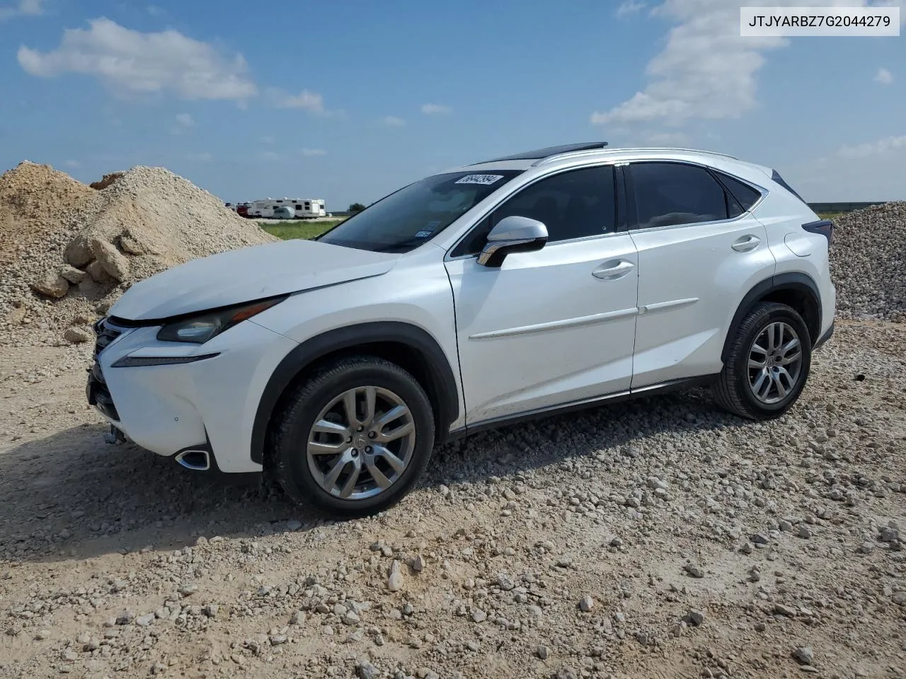 2016 Lexus Nx 200T Base VIN: JTJYARBZ7G2044279 Lot: 66442994