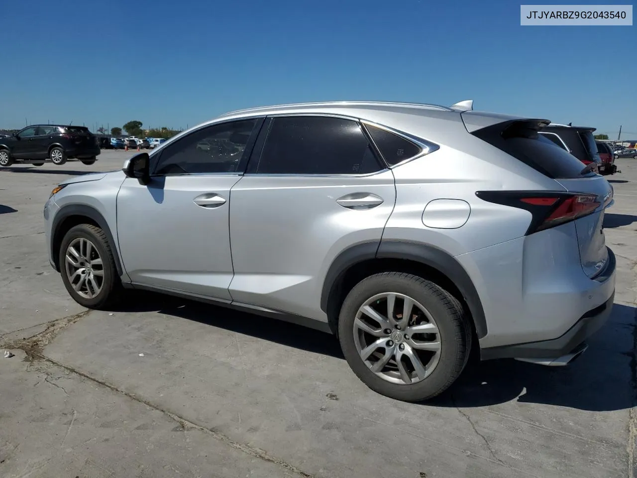 2016 Lexus Nx 200T Base VIN: JTJYARBZ9G2043540 Lot: 71069874