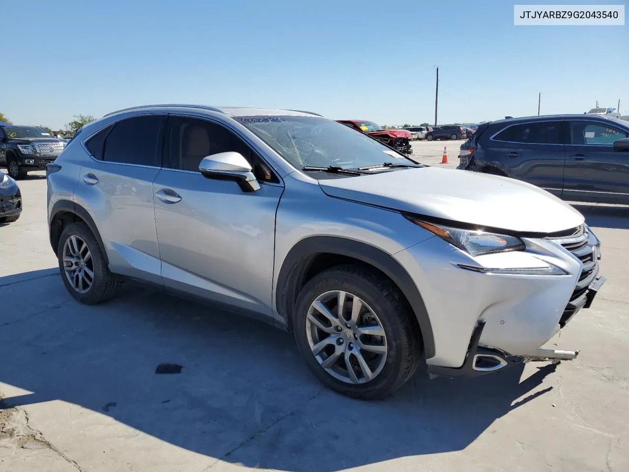 2016 Lexus Nx 200T Base VIN: JTJYARBZ9G2043540 Lot: 71069874