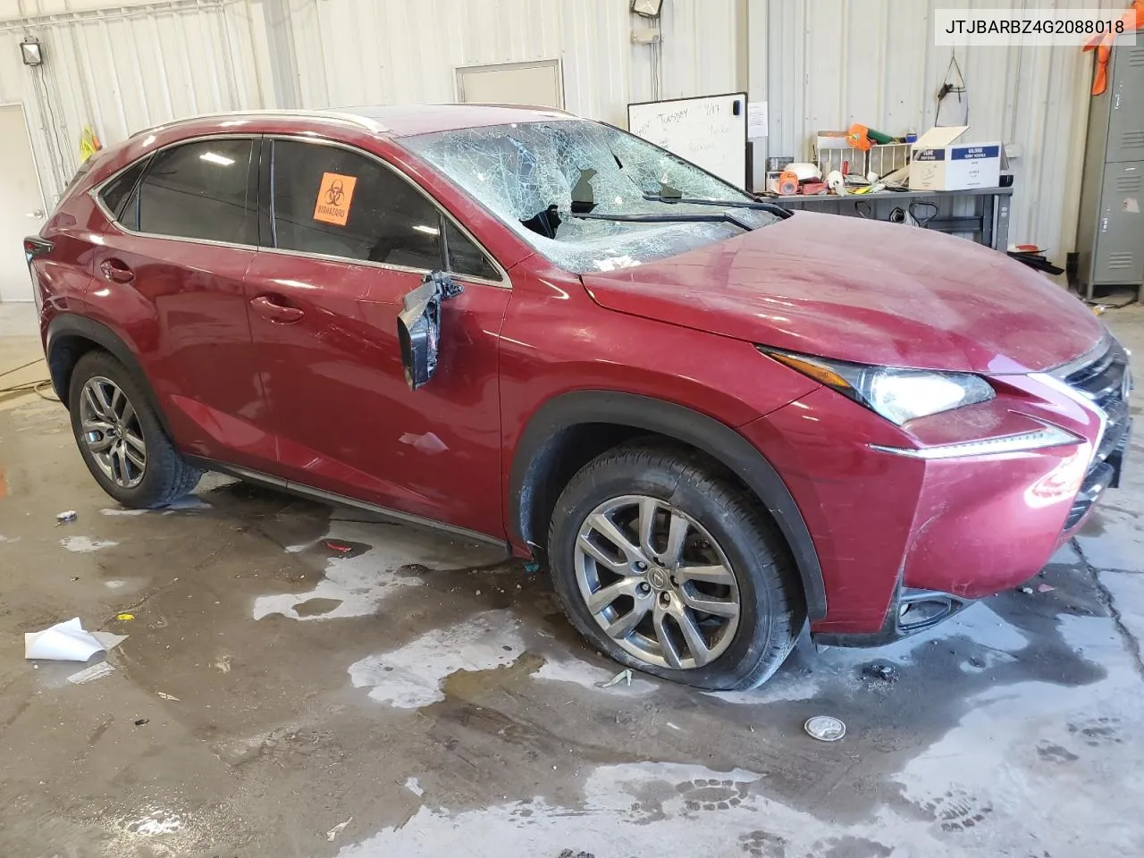 2016 Lexus Nx 200T Base VIN: JTJBARBZ4G2088018 Lot: 71480104