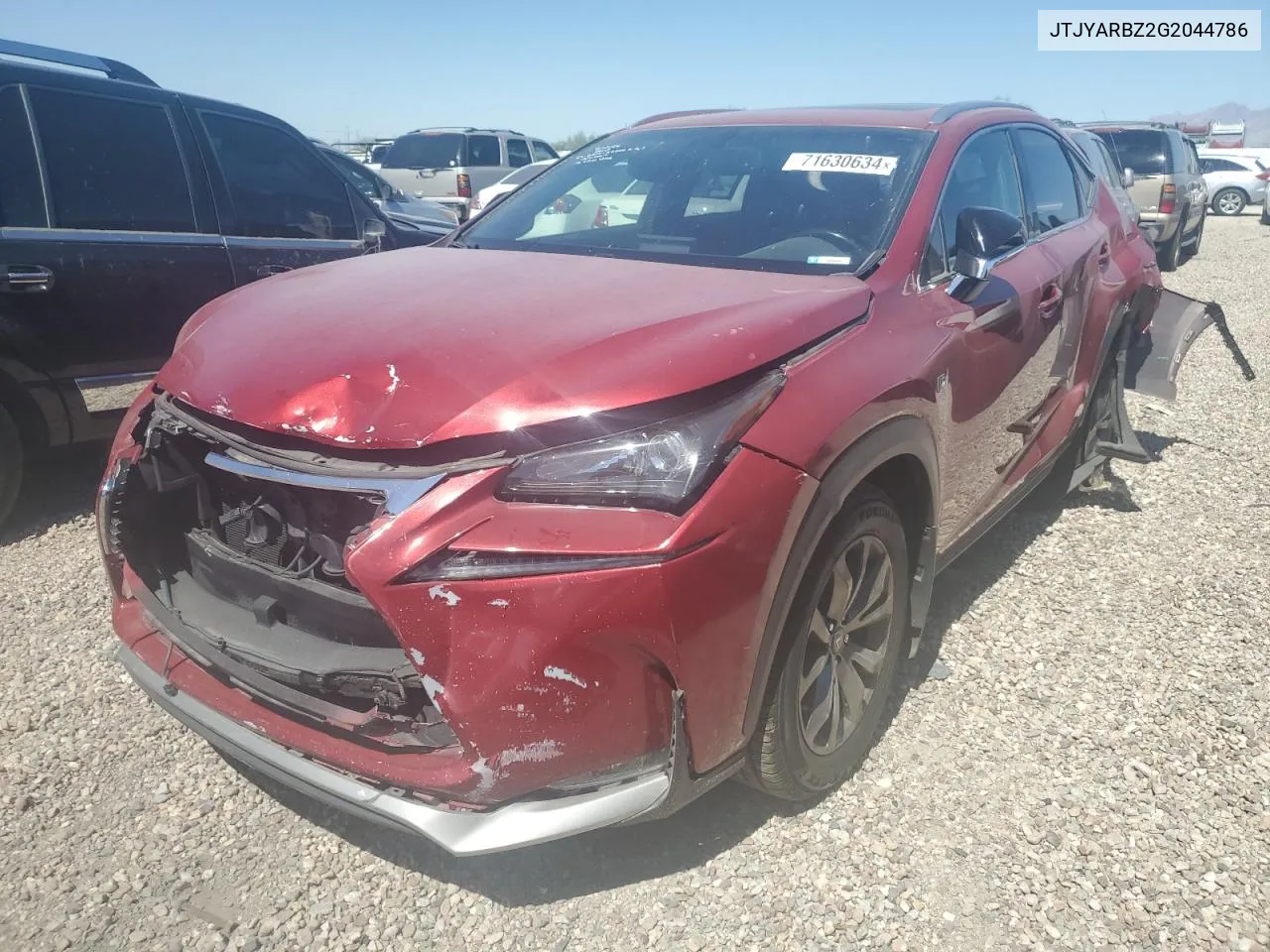 2016 Lexus Nx 200T Base VIN: JTJYARBZ2G2044786 Lot: 71630634