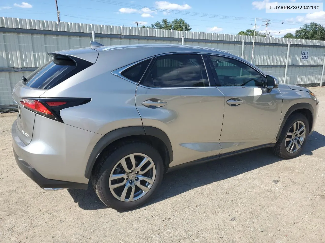 2016 Lexus Nx 200T Base VIN: JTJYARBZ3G2042190 Lot: 71852974