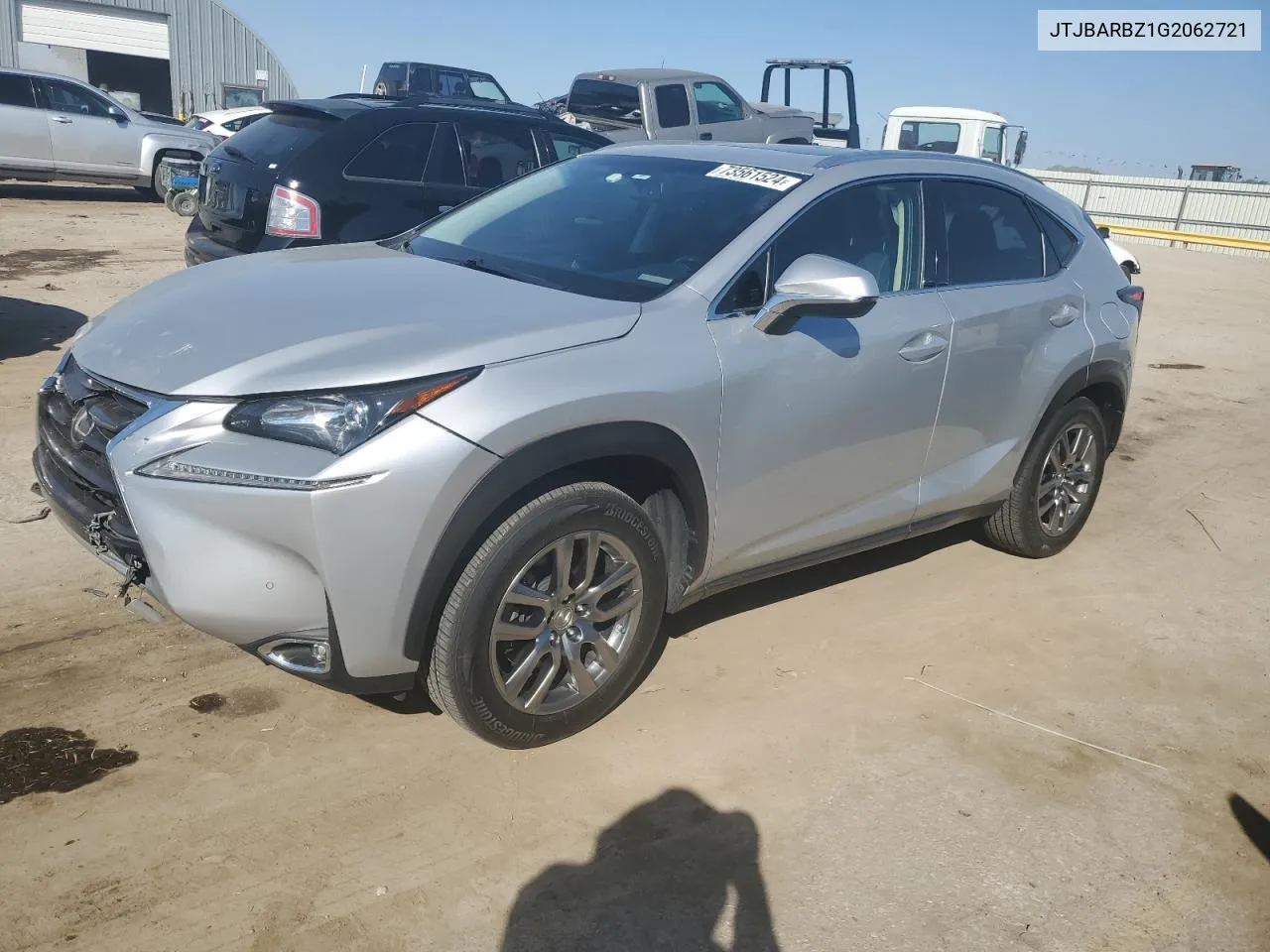 2016 Lexus Nx 200T Base VIN: JTJBARBZ1G2062721 Lot: 73561524