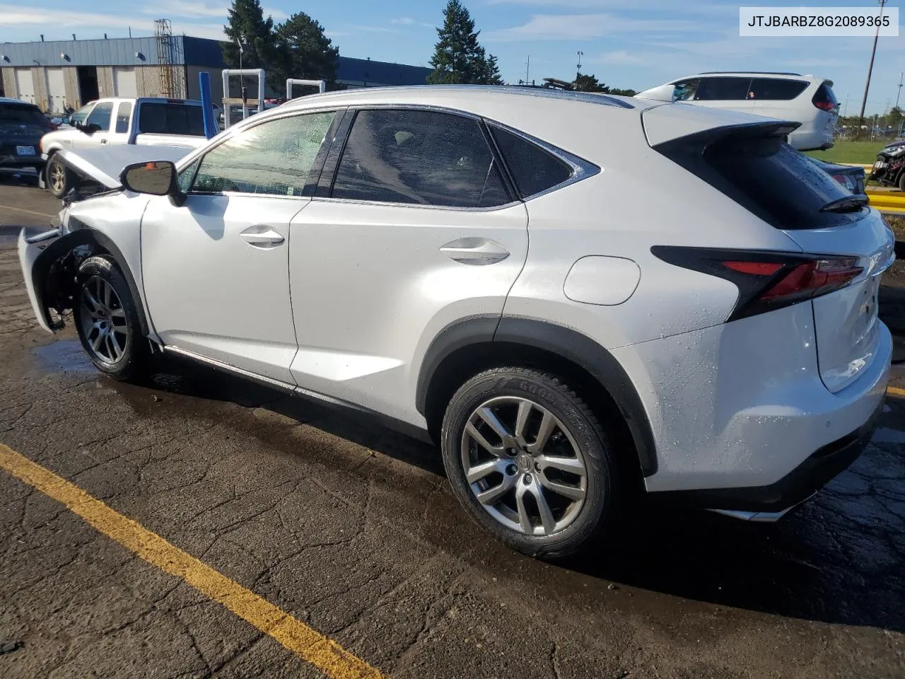 2016 Lexus Nx 200T Base VIN: JTJBARBZ8G2089365 Lot: 73731694