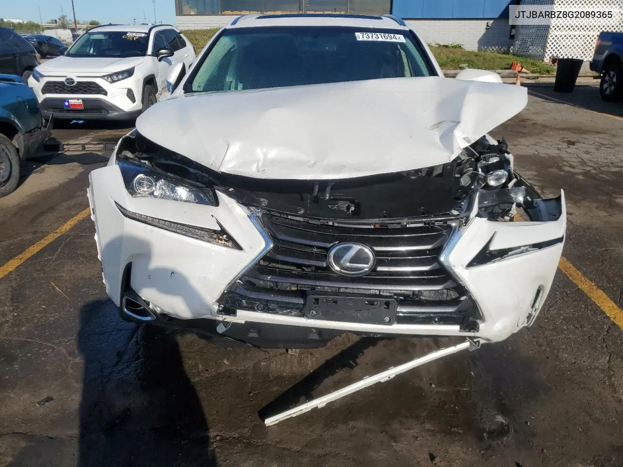 2016 Lexus Nx 200T Base VIN: JTJBARBZ8G2089365 Lot: 73731694