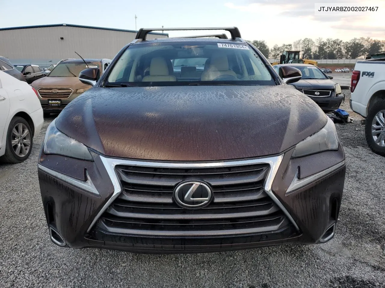 2016 Lexus Nx 200T Base VIN: JTJYARBZ0G2027467 Lot: 74701954