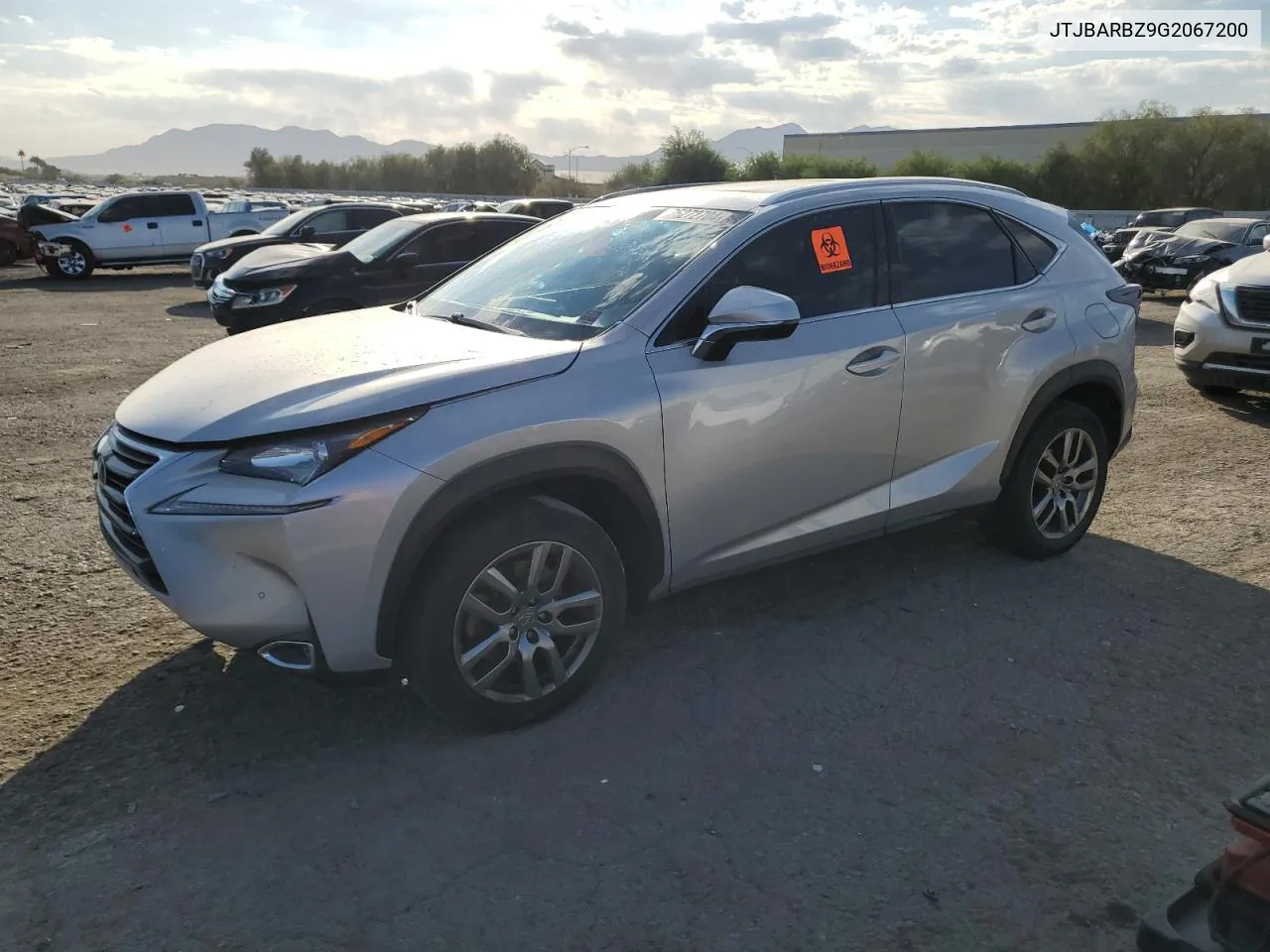 2016 Lexus Nx 200T Base VIN: JTJBARBZ9G2067200 Lot: 75272704