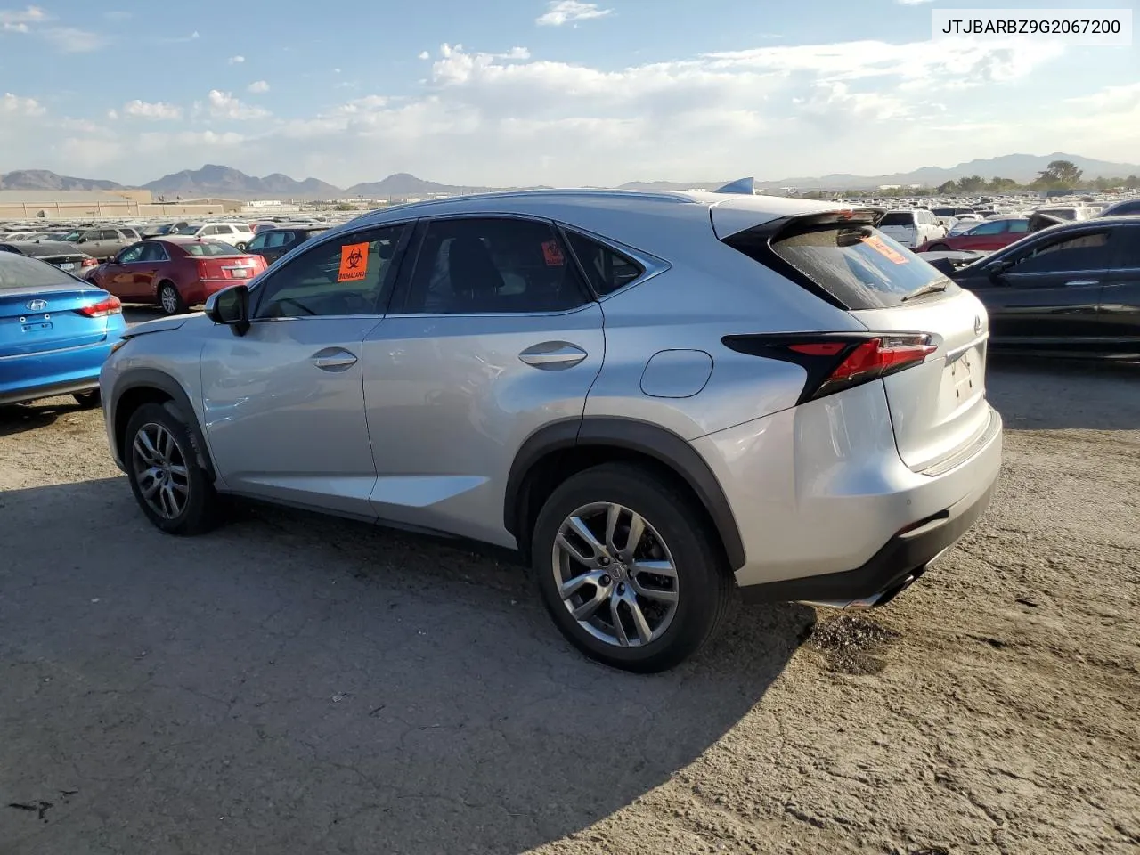 2016 Lexus Nx 200T Base VIN: JTJBARBZ9G2067200 Lot: 75272704