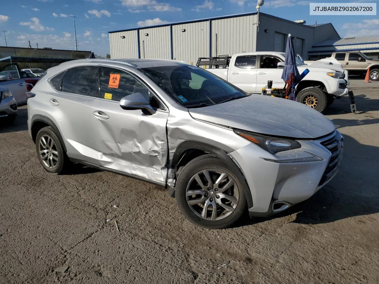 2016 Lexus Nx 200T Base VIN: JTJBARBZ9G2067200 Lot: 75272704