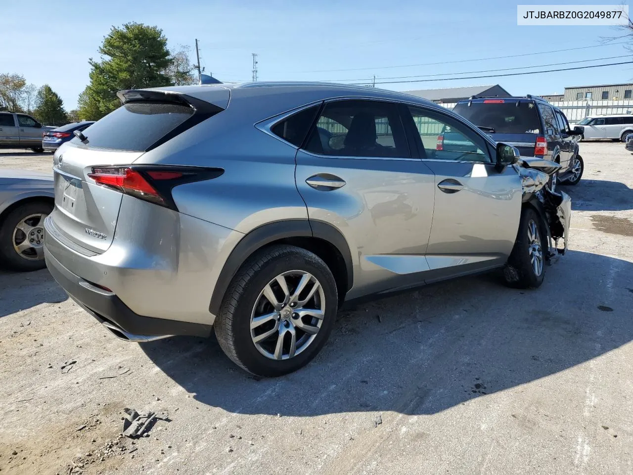 2016 Lexus Nx 200T Base VIN: JTJBARBZ0G2049877 Lot: 75700334