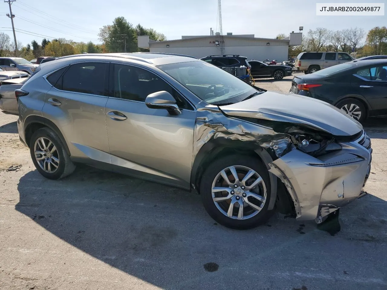 2016 Lexus Nx 200T Base VIN: JTJBARBZ0G2049877 Lot: 75700334