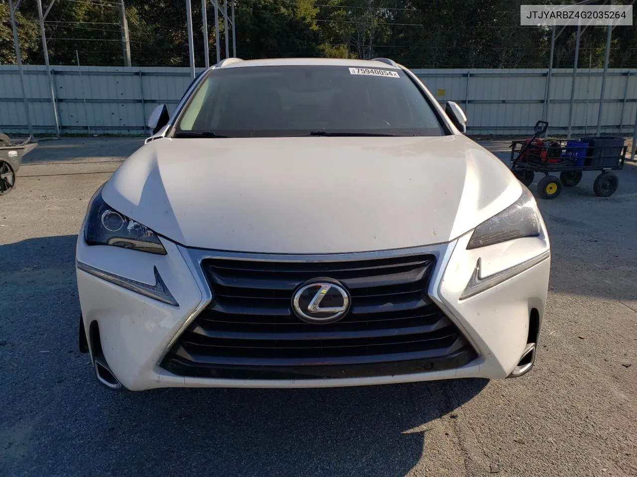 2016 Lexus Nx 200T Base VIN: JTJYARBZ4G2035264 Lot: 75940054