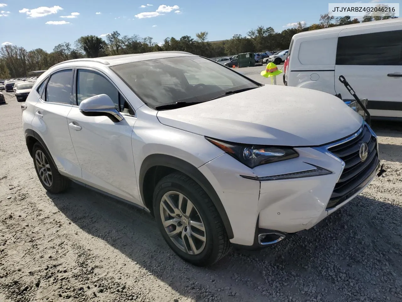 2016 Lexus Nx 200T Base VIN: JTJYARBZ4G2046216 Lot: 76481594