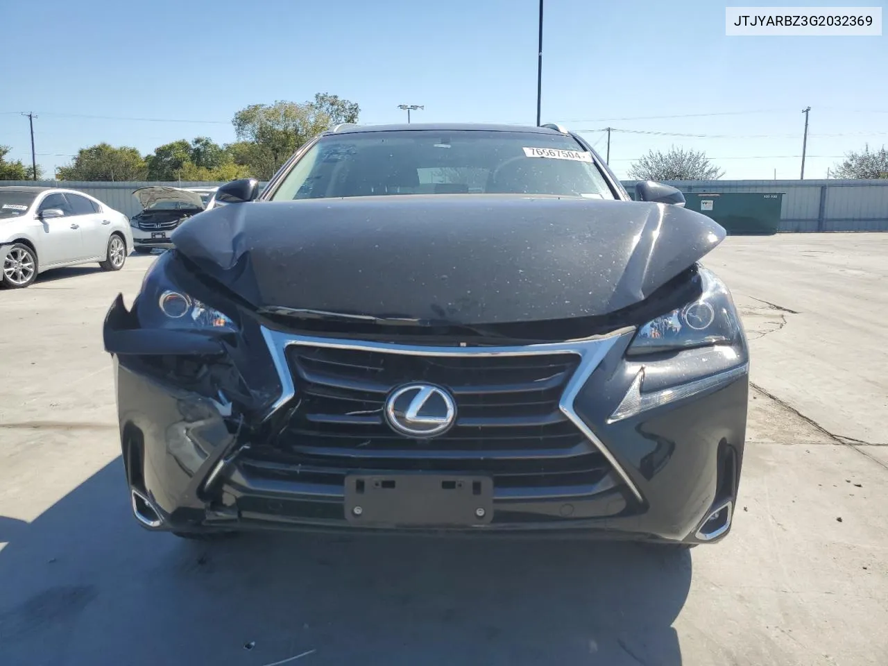 2016 Lexus Nx 200T Base VIN: JTJYARBZ3G2032369 Lot: 76667504