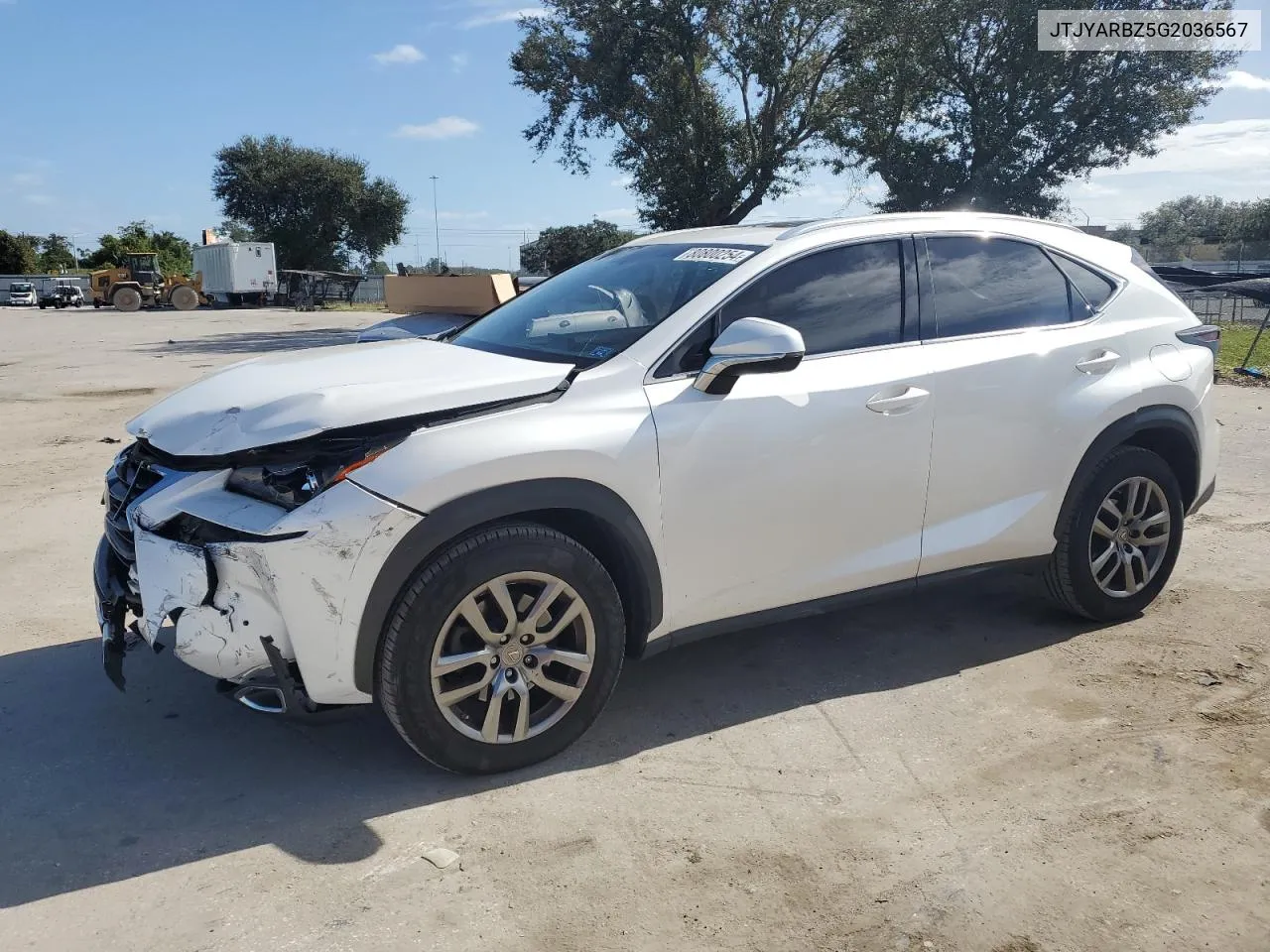 2016 Lexus Nx 200T Base VIN: JTJYARBZ5G2036567 Lot: 80800254