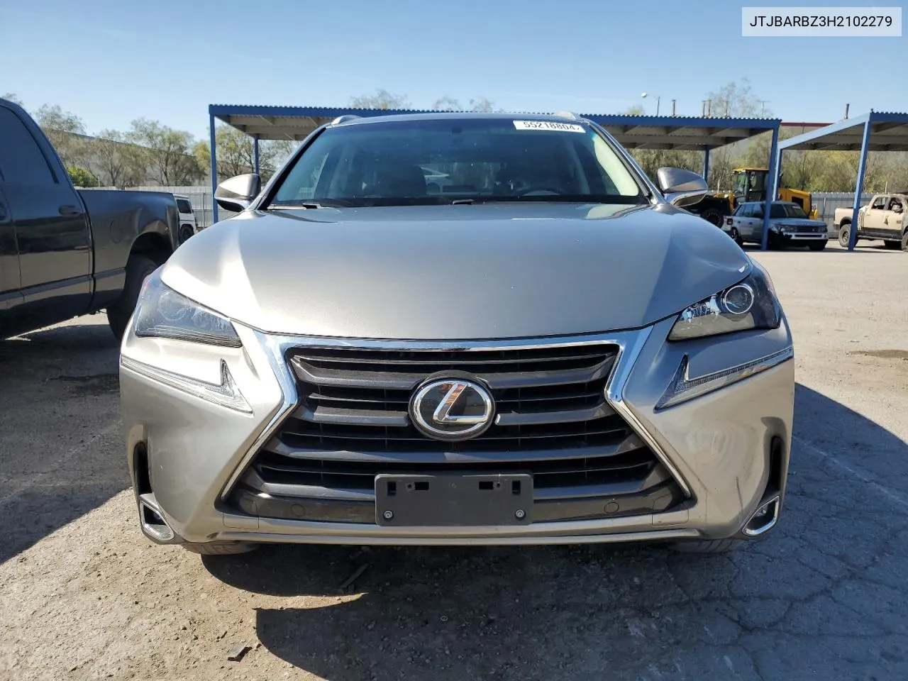 2017 Lexus Nx 200T Base VIN: JTJBARBZ3H2102279 Lot: 55218804