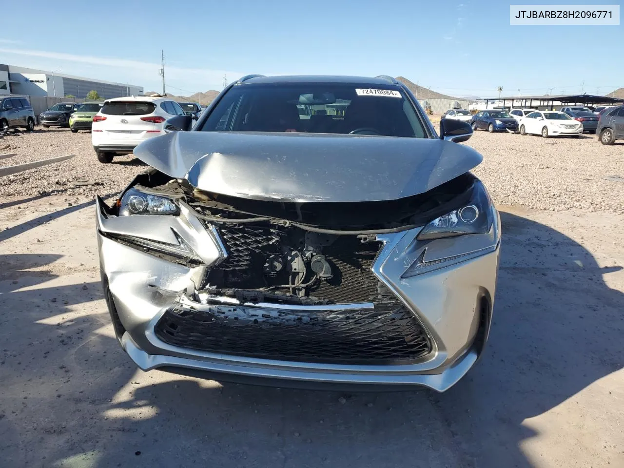 2017 Lexus Nx 200T Base VIN: JTJBARBZ8H2096771 Lot: 72470084