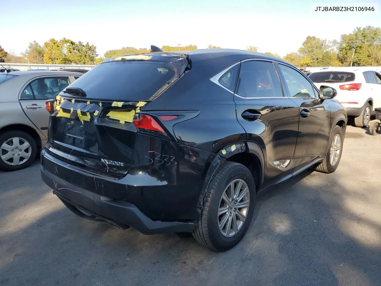 2017 Lexus Nx 200T Base VIN: JTJBARBZ3H2106946 Lot: 74023404