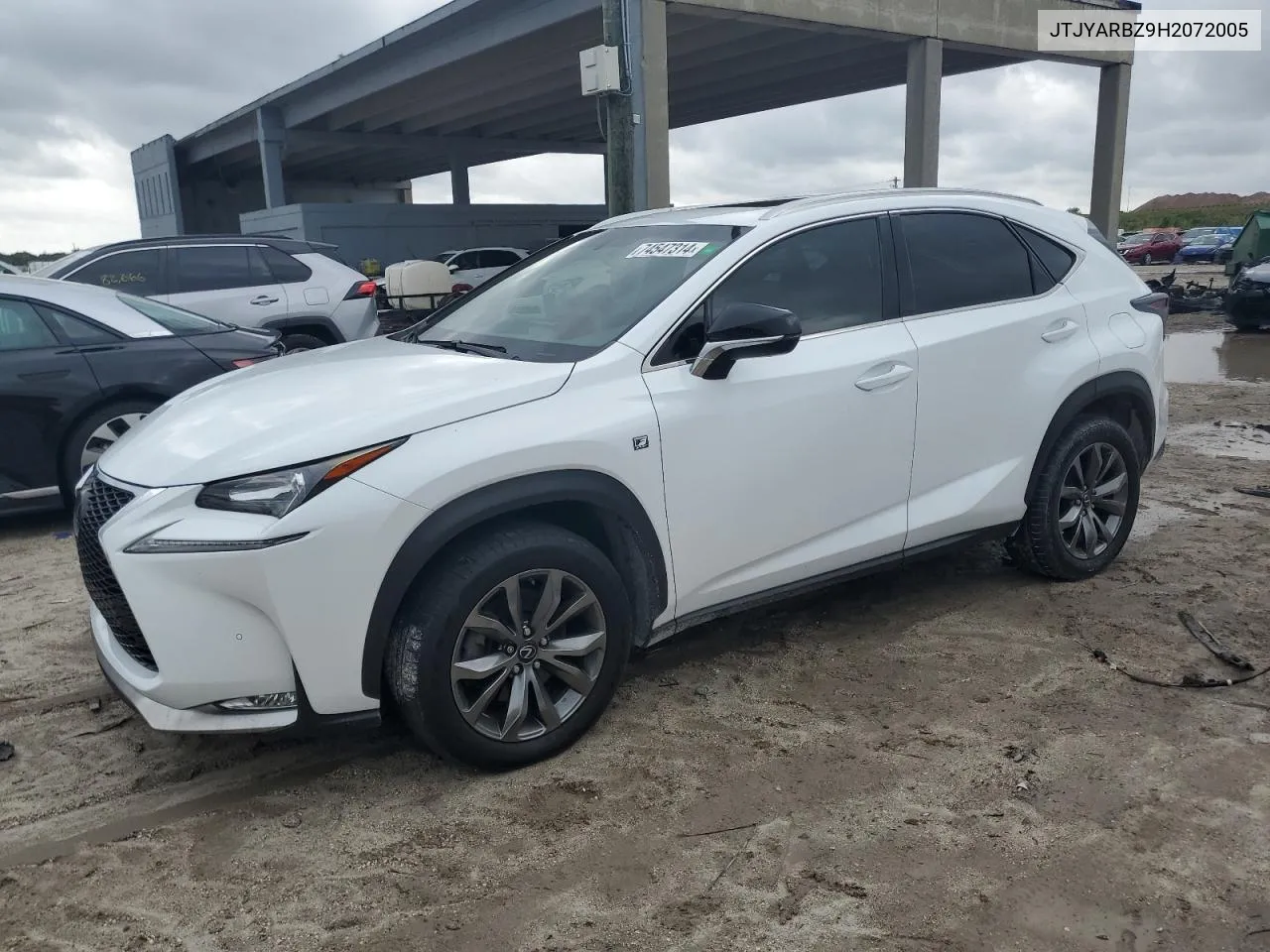 2017 Lexus Nx 200T Base VIN: JTJYARBZ9H2072005 Lot: 74547314