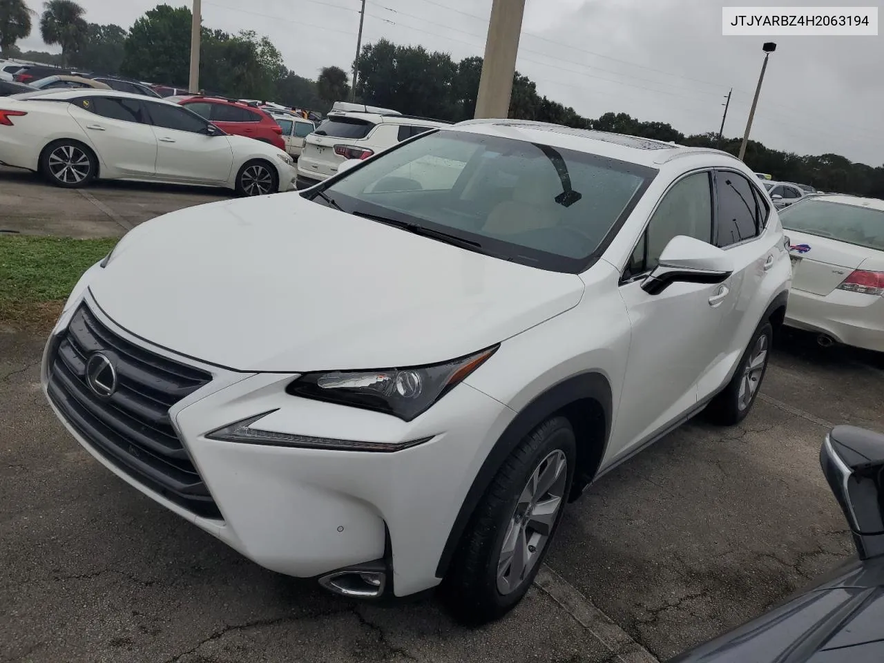 2017 Lexus Nx 200T Base VIN: JTJYARBZ4H2063194 Lot: 74707414