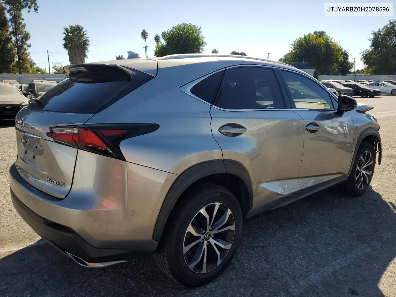 2017 Lexus Nx 200T Base VIN: JTJYARBZ0H2078596 Lot: 74826874