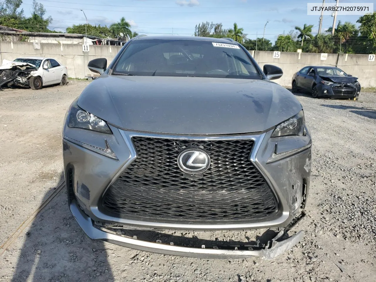 2017 Lexus Nx 200T Base VIN: JTJYARBZ7H2075971 Lot: 75251094