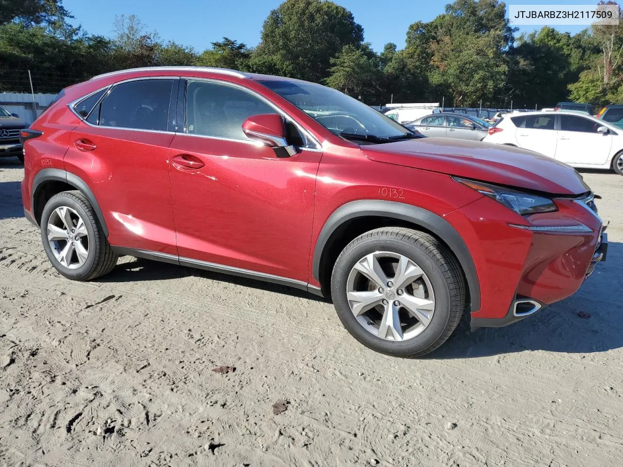 2017 Lexus Nx 200T Base VIN: JTJBARBZ3H2117509 Lot: 75550974