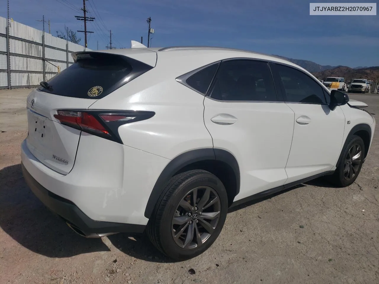 2017 Lexus Nx 200T Base VIN: JTJYARBZ2H2070967 Lot: 78867394