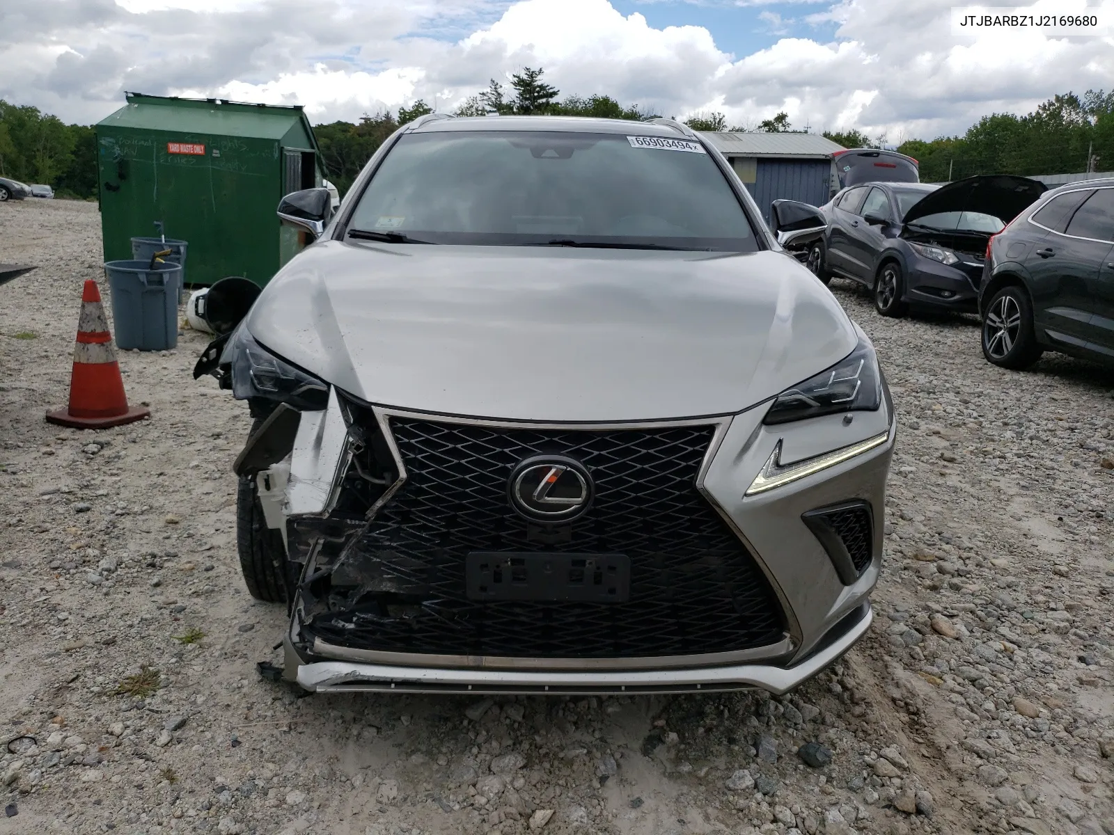 2018 Lexus Nx 300 Base VIN: JTJBARBZ1J2169680 Lot: 66903494