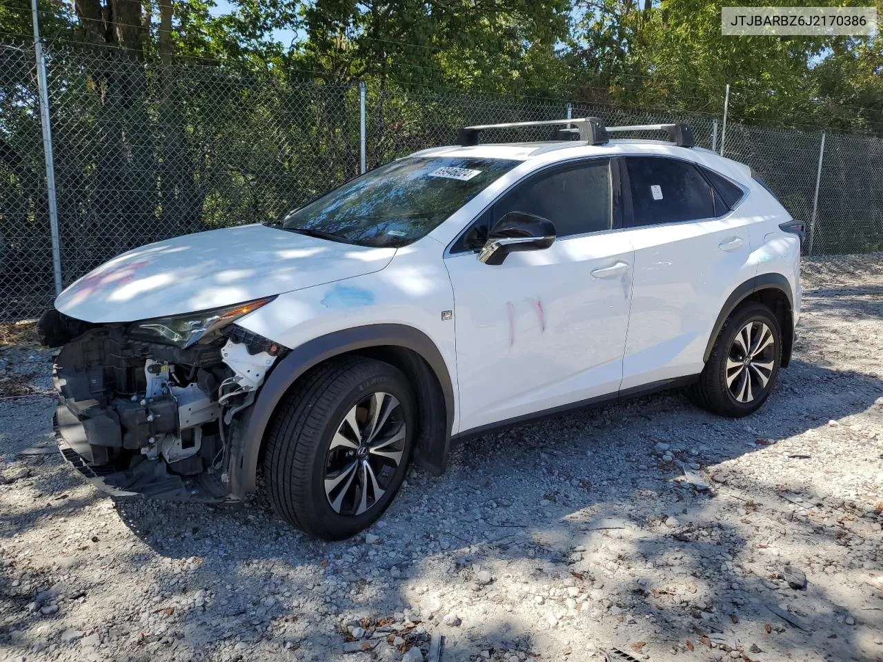 2018 Lexus Nx 300 Base VIN: JTJBARBZ6J2170386 Lot: 69946024