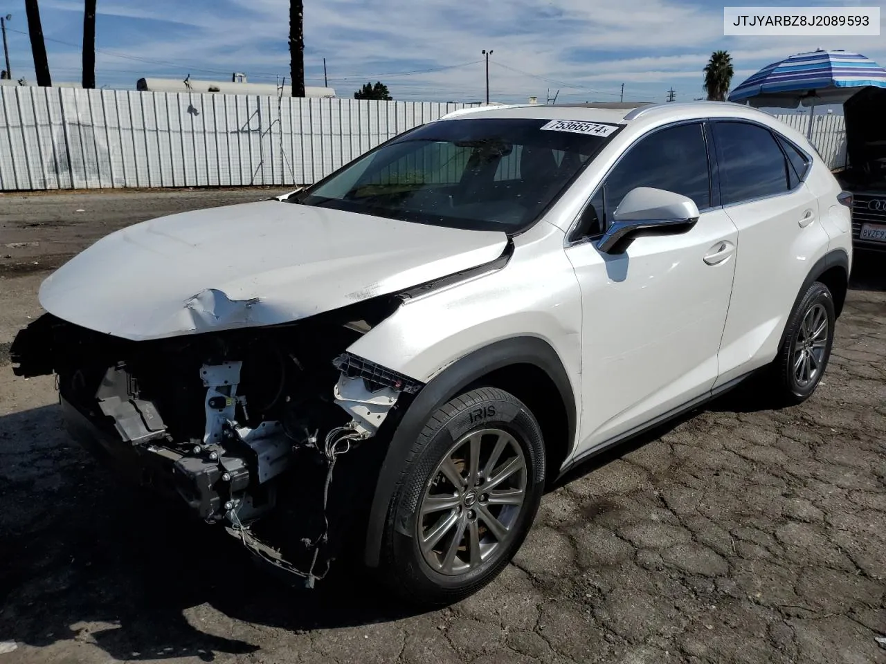 2018 Lexus Nx 300 Base VIN: JTJYARBZ8J2089593 Lot: 75366574