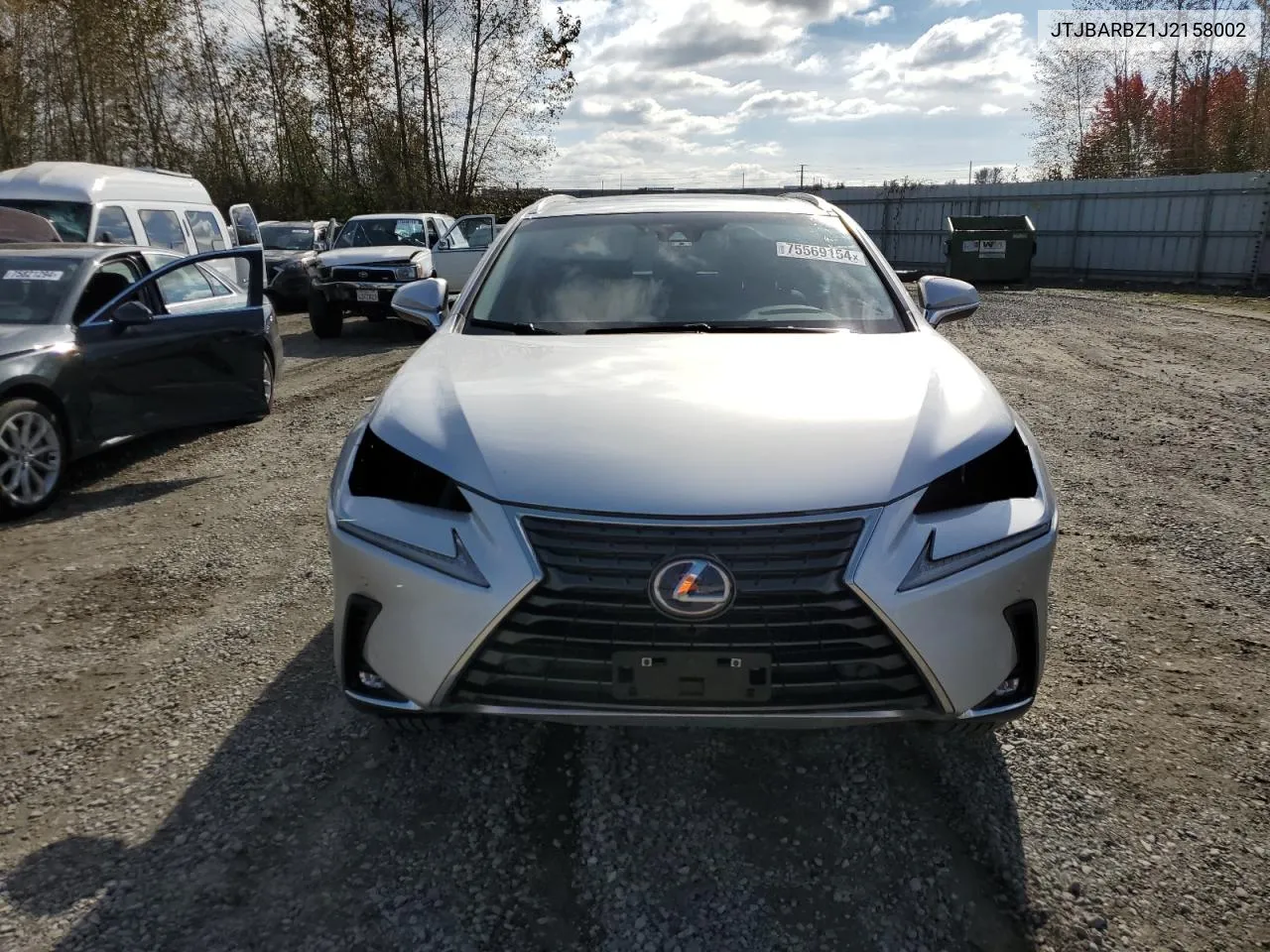 2018 Lexus Nx 300 Base VIN: JTJBARBZ1J2158002 Lot: 75569154