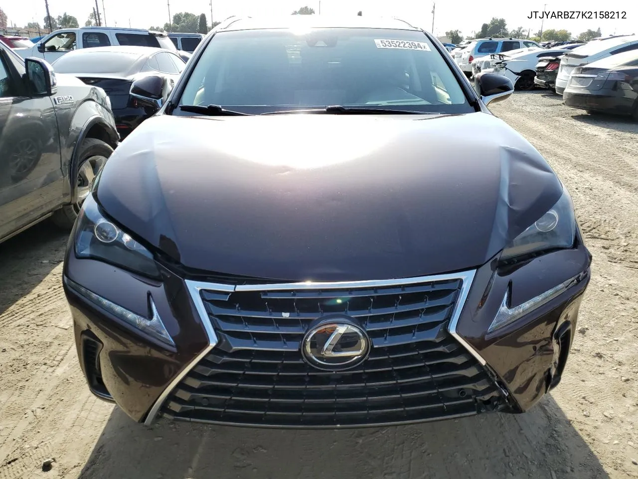 2019 Lexus Nx 300 Base VIN: JTJYARBZ7K2158212 Lot: 53522394