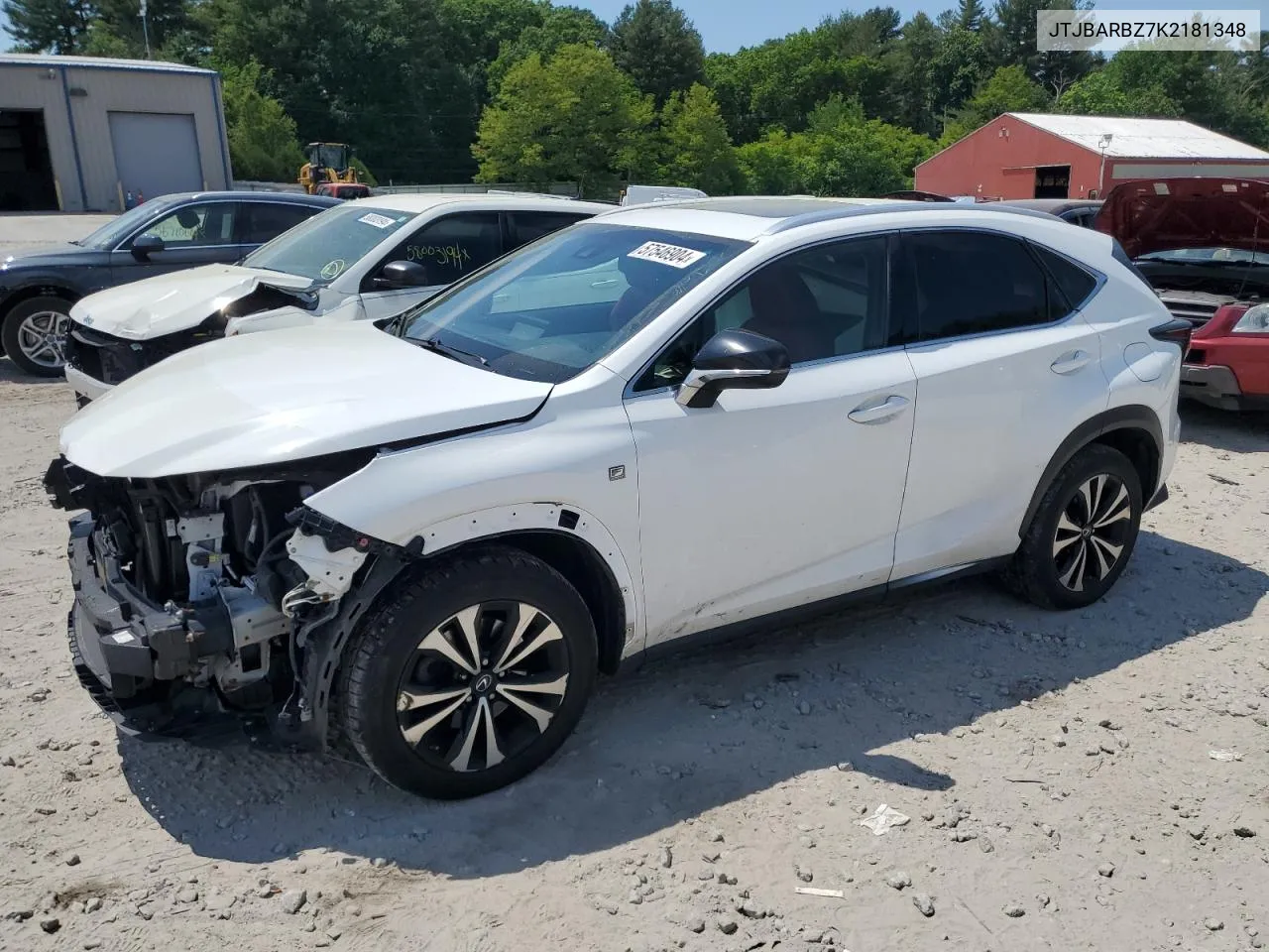 2019 Lexus Nx 300 Base VIN: JTJBARBZ7K2181348 Lot: 57546904