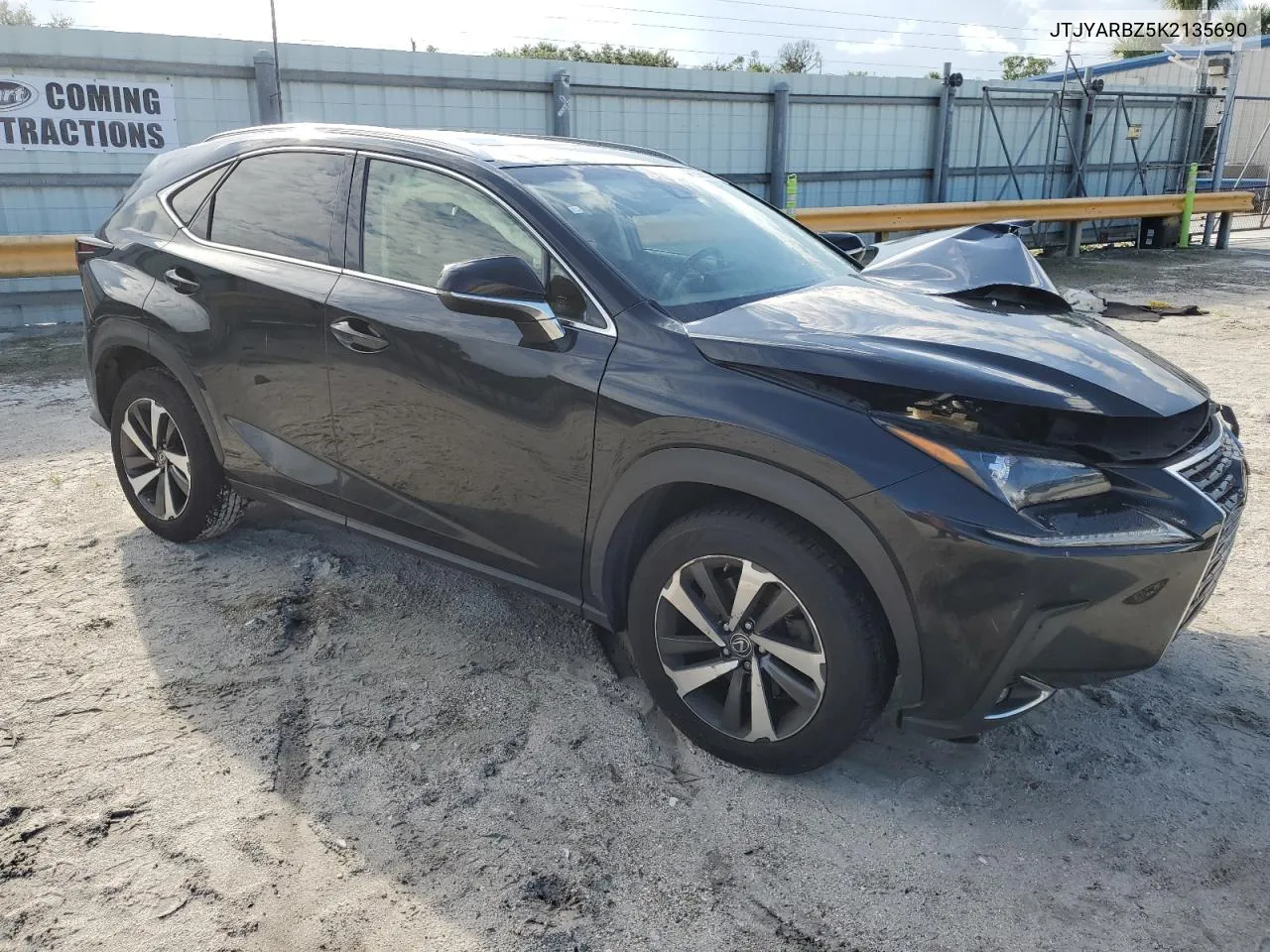 2019 Lexus Nx 300 Base VIN: JTJYARBZ5K2135690 Lot: 69027194