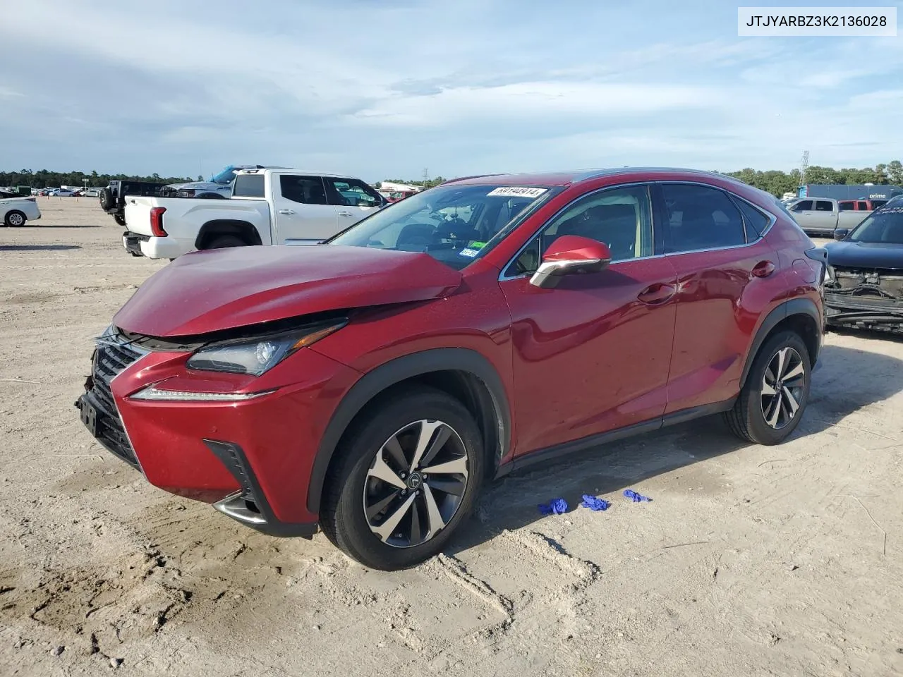 2019 Lexus Nx 300 Base VIN: JTJYARBZ3K2136028 Lot: 69194914