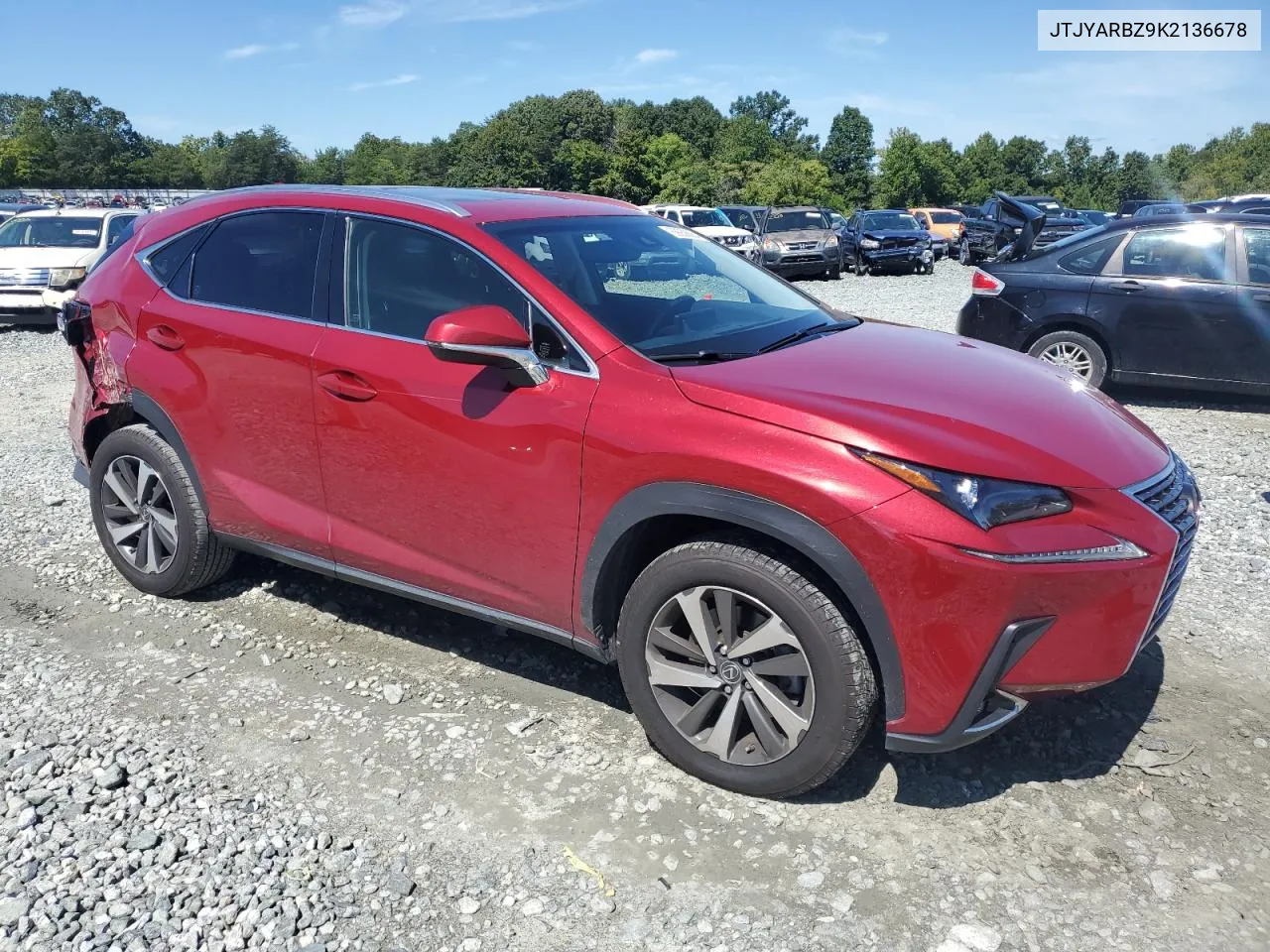 2019 Lexus Nx 300 Base VIN: JTJYARBZ9K2136678 Lot: 69938684