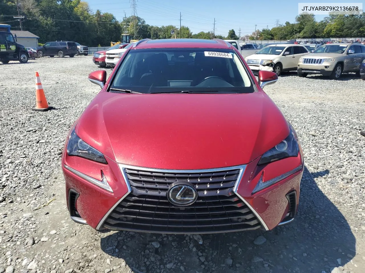 2019 Lexus Nx 300 Base VIN: JTJYARBZ9K2136678 Lot: 69938684