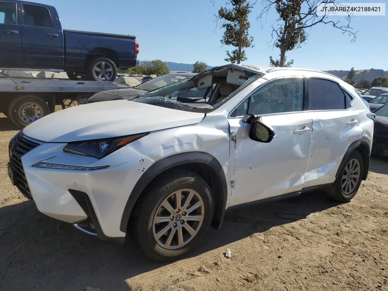 2019 Lexus Nx 300 Base VIN: JTJBARBZ4K2188421 Lot: 70250284