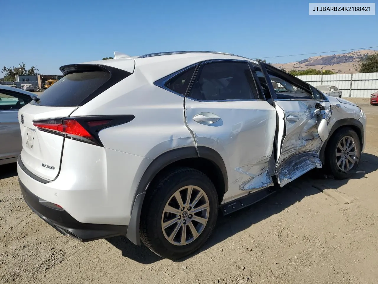 2019 Lexus Nx 300 Base VIN: JTJBARBZ4K2188421 Lot: 70250284