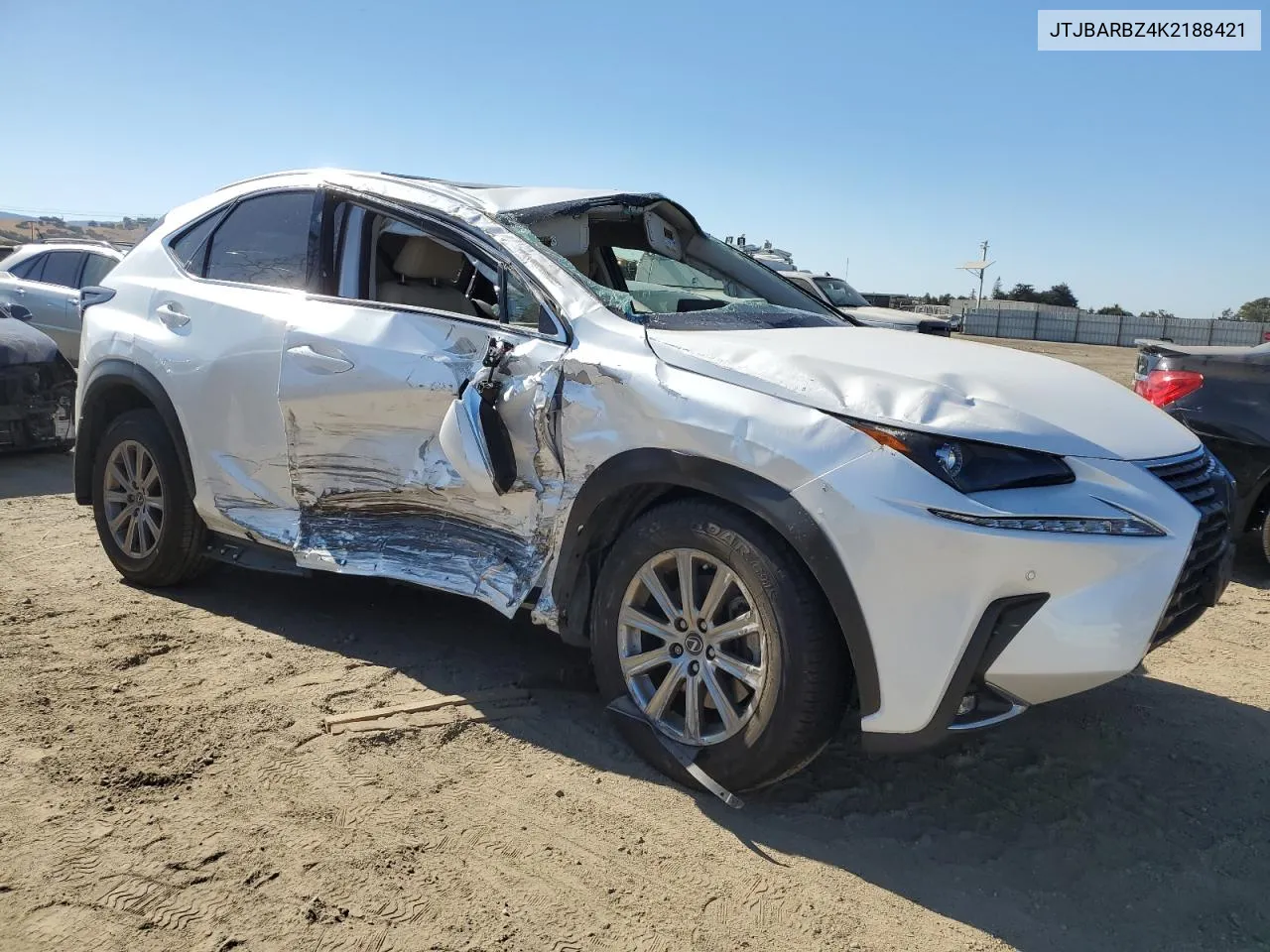 2019 Lexus Nx 300 Base VIN: JTJBARBZ4K2188421 Lot: 70250284