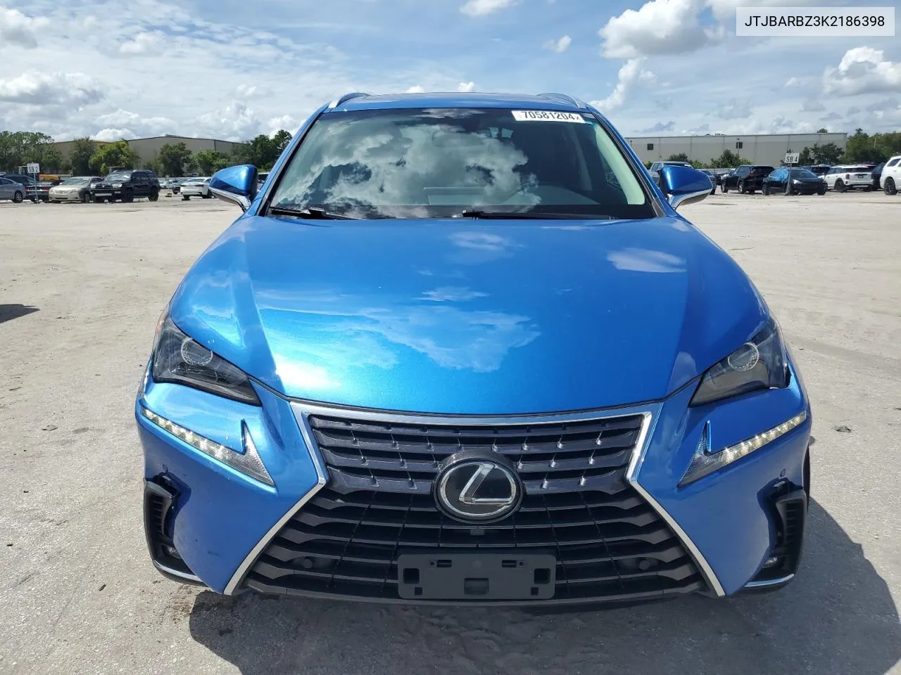 2019 Lexus Nx 300 Base VIN: JTJBARBZ3K2186398 Lot: 70581204