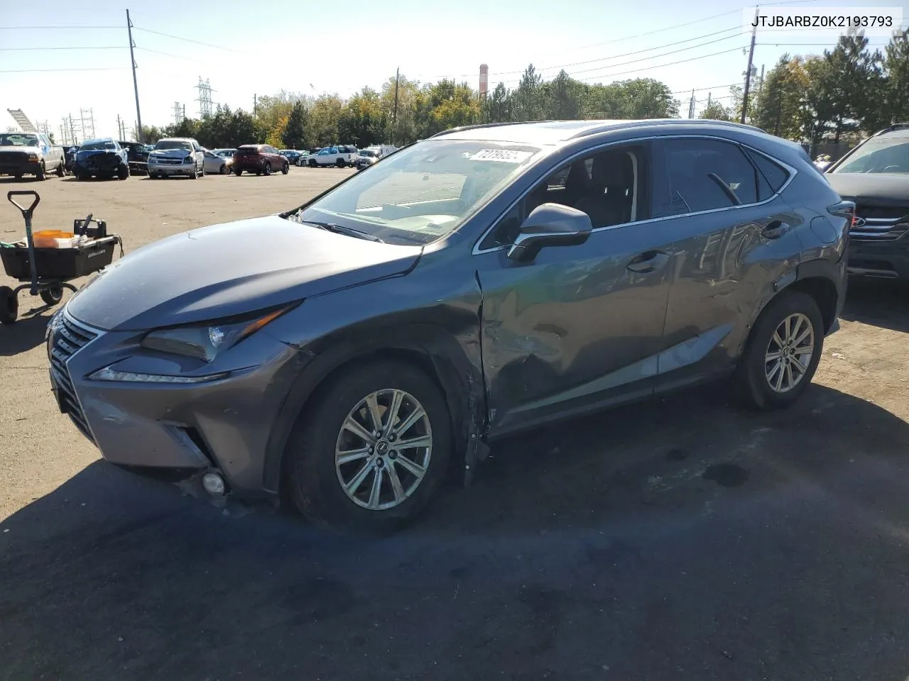 2019 Lexus Nx 300 Base VIN: JTJBARBZ0K2193793 Lot: 72799524