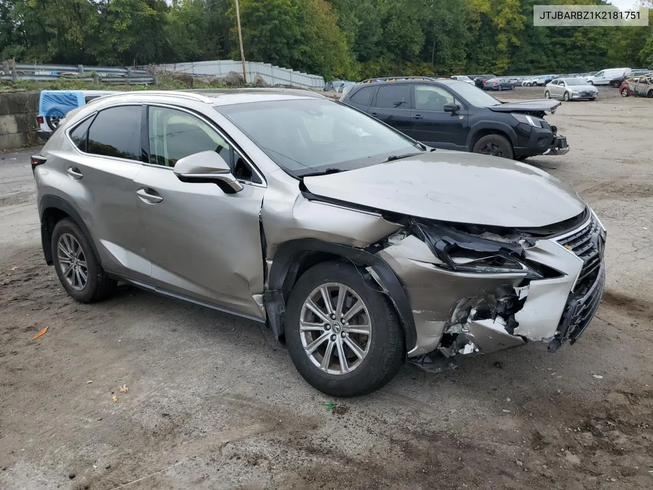 2019 Lexus Nx 300 Base VIN: JTJBARBZ1K2181751 Lot: 72836764